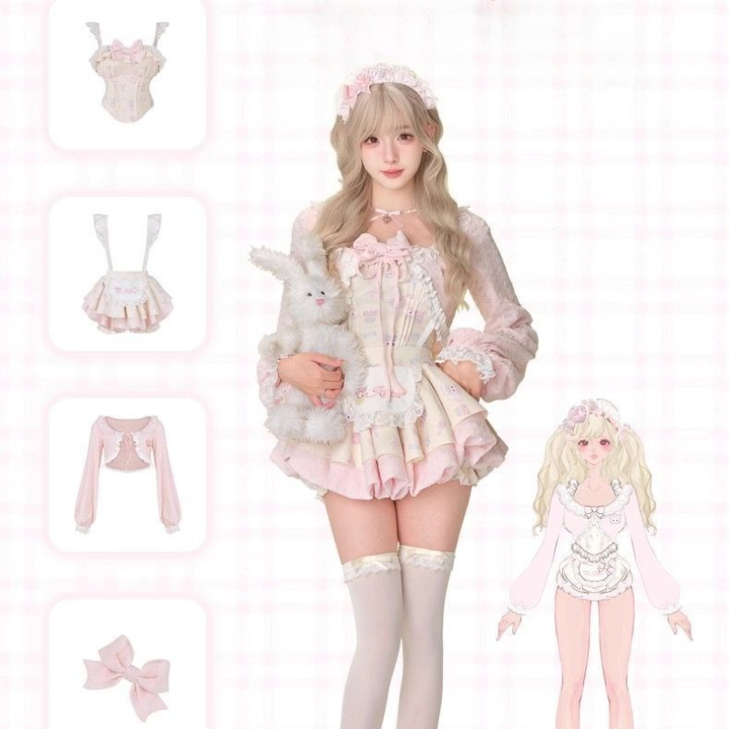 Japanisches süßes 3-teiliges S – Crop Top Crochet Bewertung und Preis