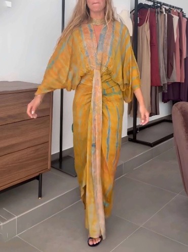 Sommerkleid Damen Leinen V-Aus – Linen Dress Wrap Bewertung und Preis